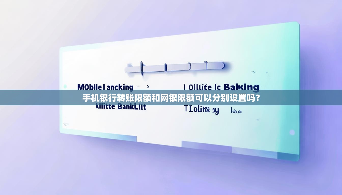 手机银行转账限额和网银限额可以分别设置吗？